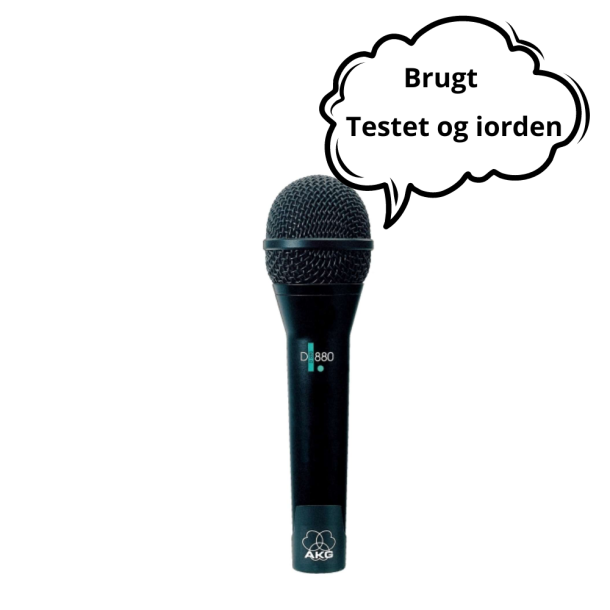 Brugt AKG D880S Vokal mikrofon med afbryder og holder