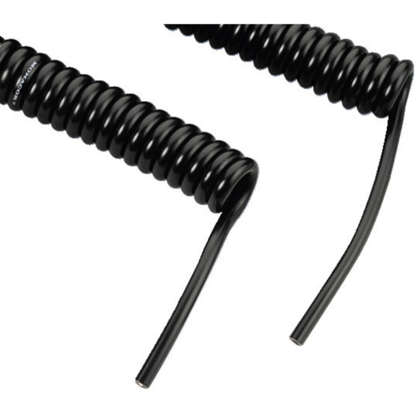 Monacor CCX-5M Spiral Mikrofon kabel 5 Meter i sort.