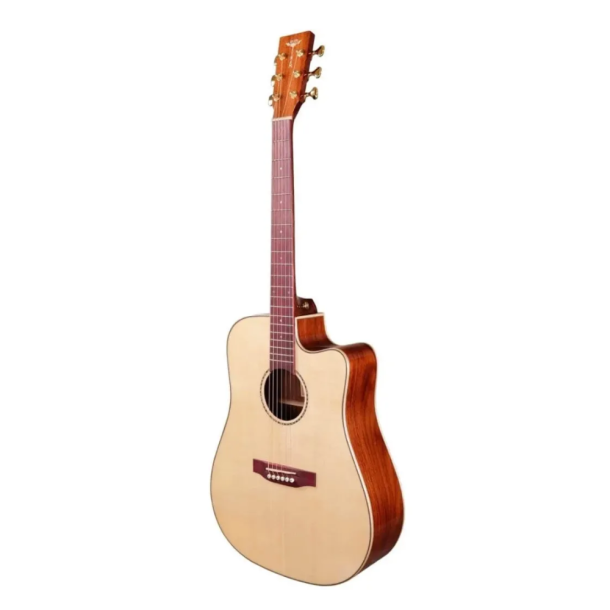 Tyma D-25CE western-guitar med gigbag