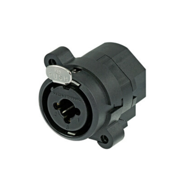 Neutrik Combo stik NCJ10FIS 3 Pol XLR/Jack med lode terminal i sort pladst