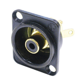 Neutrik Phono Sort Chassis stik NF2DB0