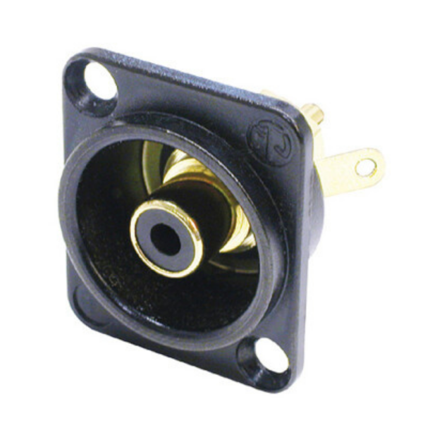 Neutrik Phono Sort Chassis stik NF2DB0