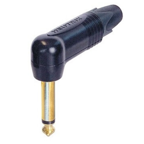 Neutrik NP2RX-B Mono vinkel jack stik Guld.