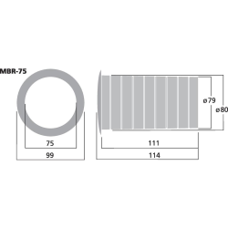 Mona MBR-75 Basrefleksrr 75mm Konisk