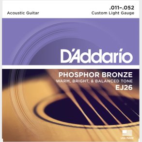 D�Addario EJ26 Phosphor Bronze Custom Light .011 - .053