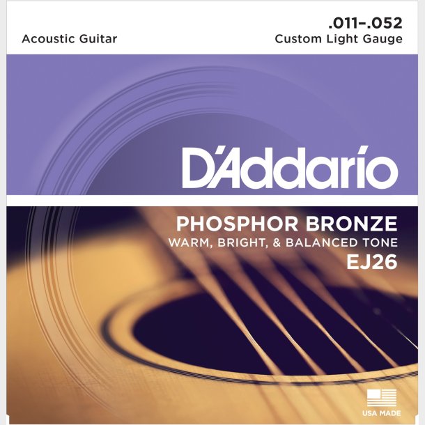 DAddario EJ26 Phosphor Bronze Custom Light .011 - .053