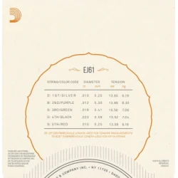 Daddario EJ61 Banjo strenge til 5 strenget. 010-23-010