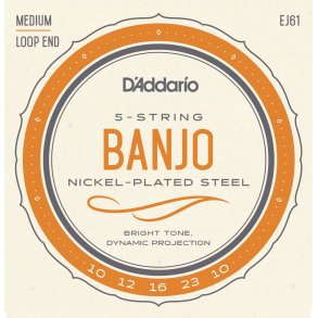 Daddario EJ61 Banjo strenge til 5 strenget. 010-23-010